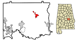 Elmore County Alabama Incorporated and Unincorporated areas Eclectic Highlighted